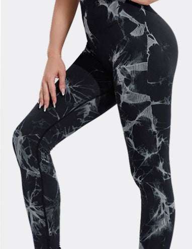 Seamless Tie-Dye Push-Up Leggings
