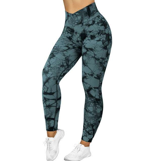 Seamless Tie-Dye Push-Up Leggings