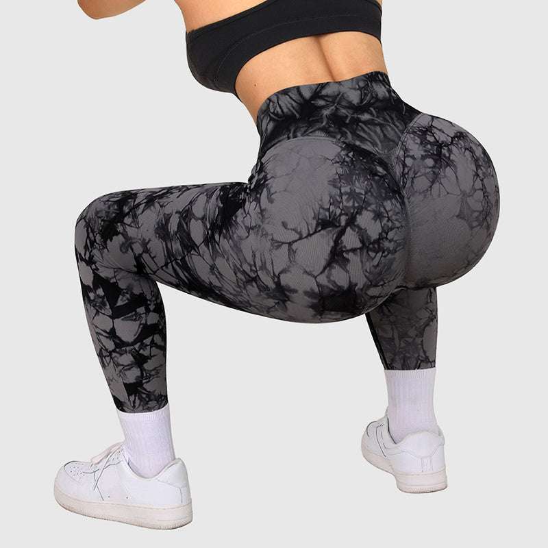 Seamless Tie-Dye Push-Up Leggings