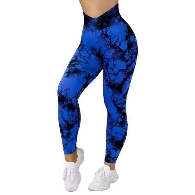 Seamless Tie-Dye Push-Up Leggings
