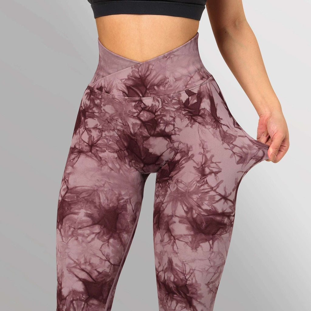 Seamless Tie-Dye Push-Up Leggings