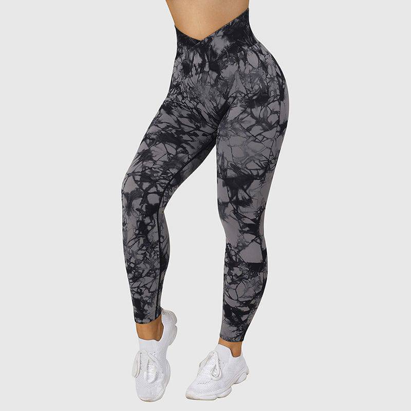 Seamless Tie-Dye Push-Up Leggings
