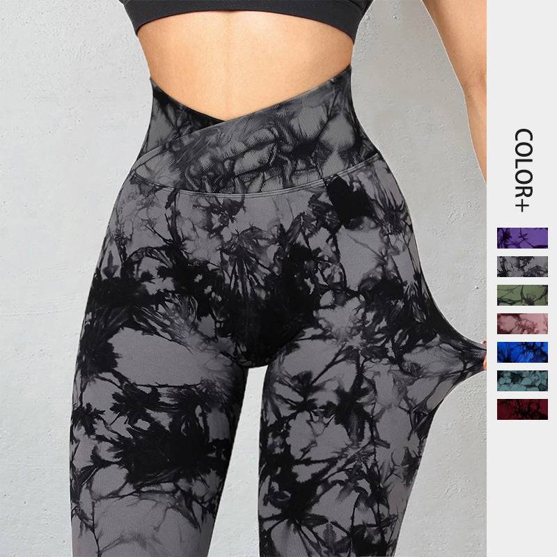 Seamless Tie-Dye Push-Up Leggings