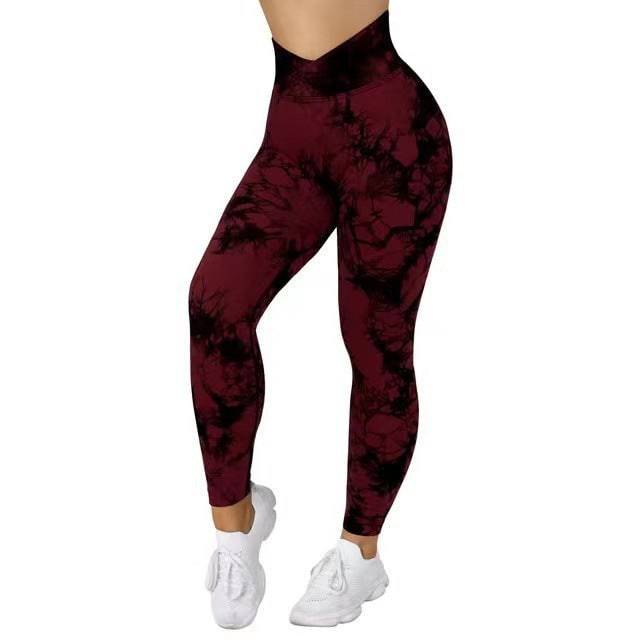 Seamless Tie-Dye Push-Up Leggings