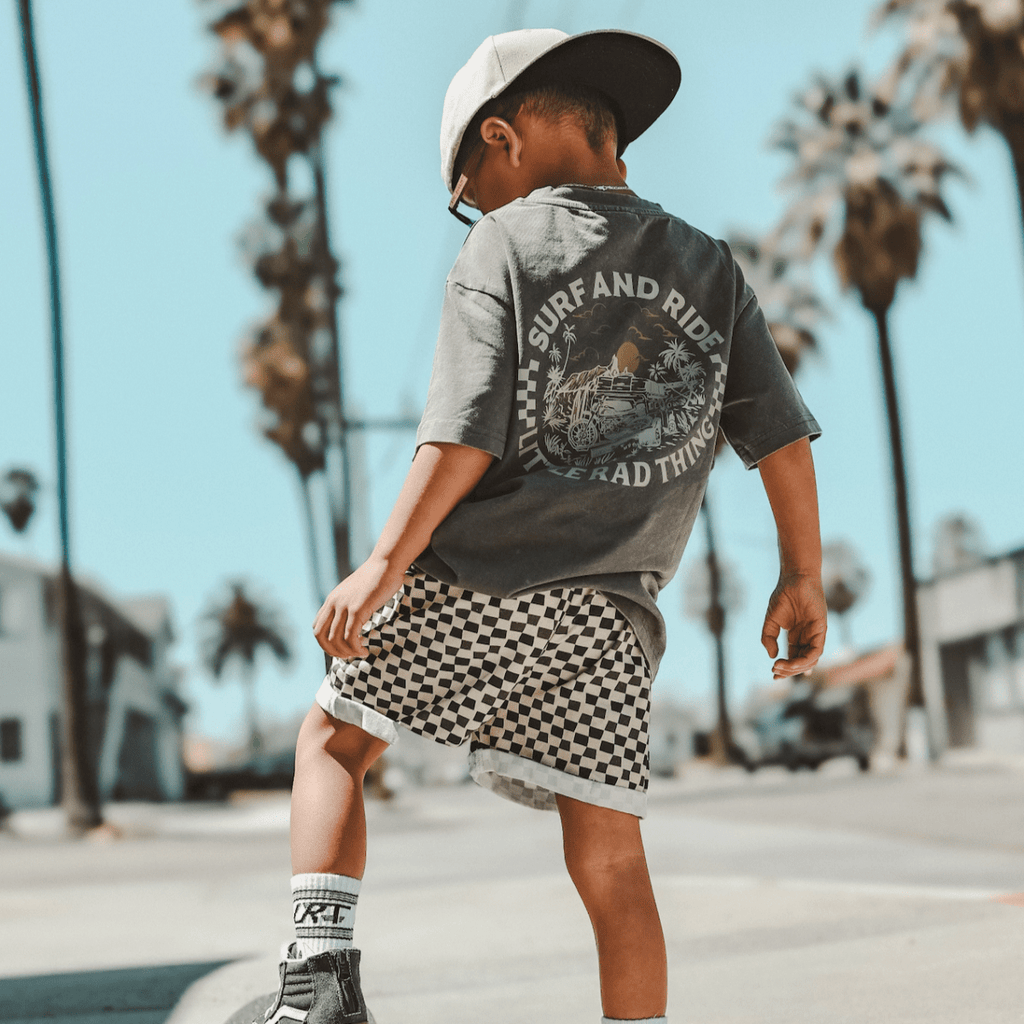 Surf N Ride Tee — Faded Gray