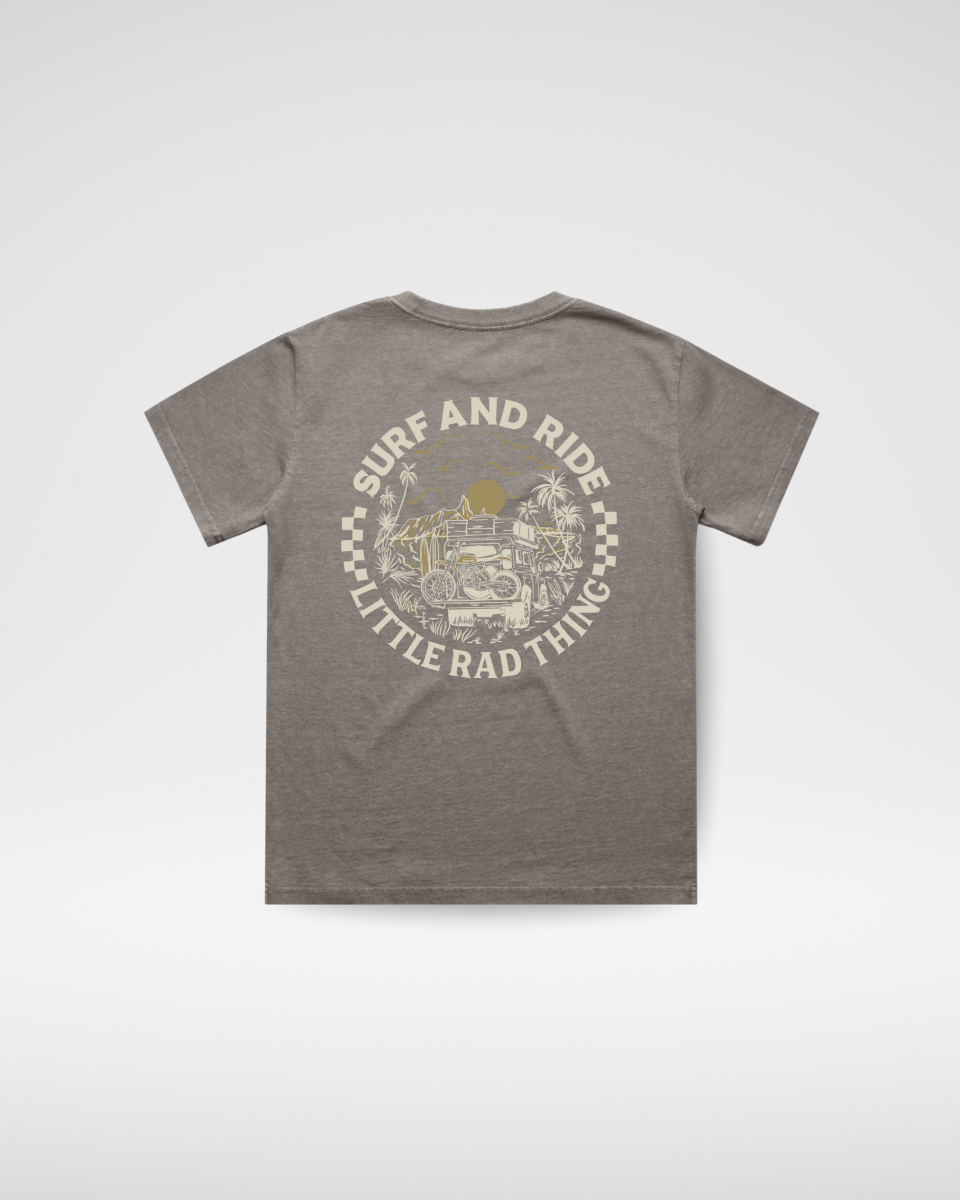 Surf N Ride Tee — Faded Gray