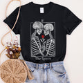 The Lovers — Skeleton Tarot Card Graphic Tee