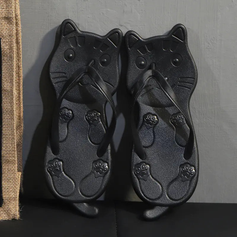 Good Vibes Cartoon Flip Flops