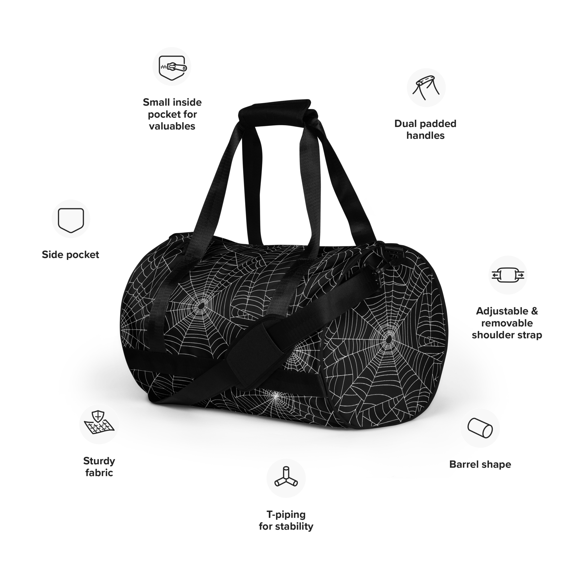 Web Weaver All-Over Print Gym Bag